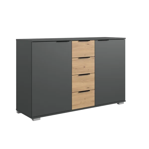 Commode adulte moderne 2 portes/4 tiroirs Ghislain