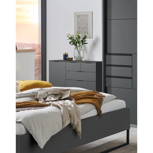 Commode moderne 130 cm graphite Matilda