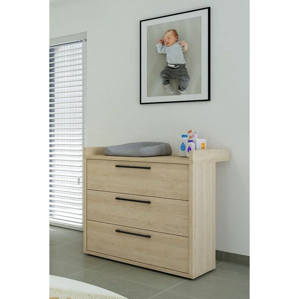 Commode à langer contemporaine chêne sable Juliana