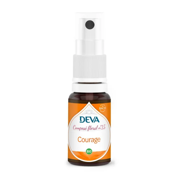 Complément alimentaire composé floral courage bio Deva - spray 15 ml