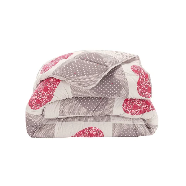 Couette coton imprimé Lovely 400 g/m², rouge