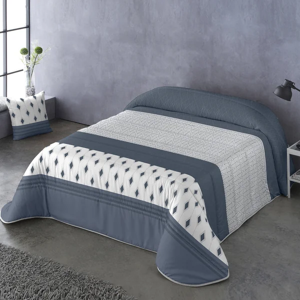 Couette microfibre rayures de motifs 200 g/m², bleu