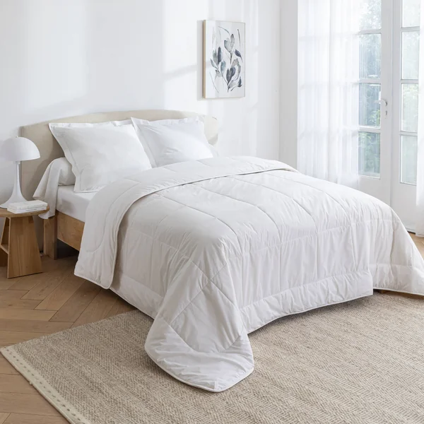 Couette pure laine vierge Woolmark® 600g/m², blanc