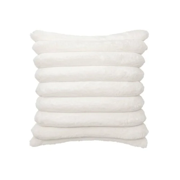 COUSSIN 45X45CM FOURRURE VELOURS BOUDOIR NATUREL
