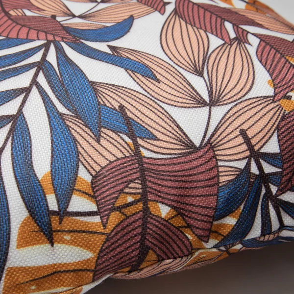 Coussin carré inspiration jungle , multicolore