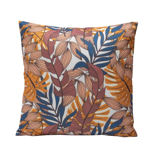 Coussin carré inspiration jungle , multicolore