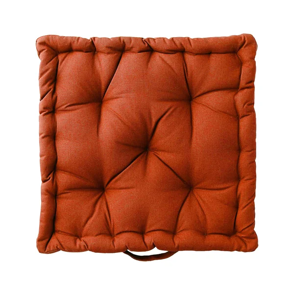 Coussin de sol uni coton, terracotta