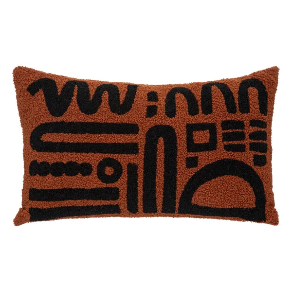 COUSSIN FOURRURE BOUCLETTE BRODE OLME CANELLE 30X50CM