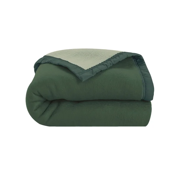 Couverture bicolore Courtelle® 420 g/m², eucalyptus