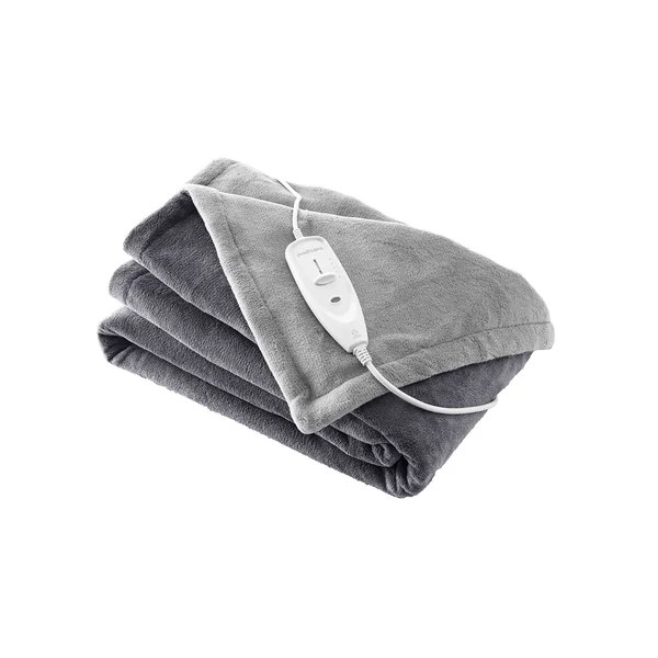 Couverture chauffante bicolore , gris clair / anthracite