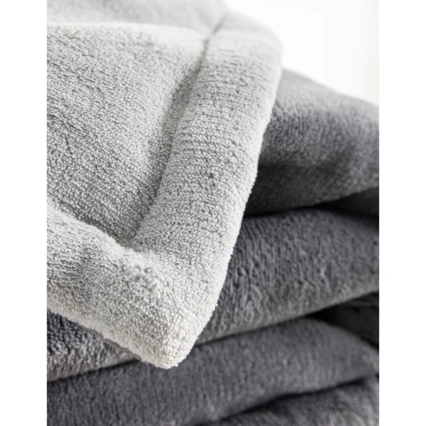 Couverture chauffante bicolore , gris clair / anthracite