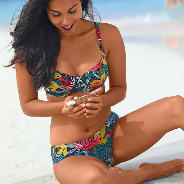 Culotte de bain culotte midi Mores – ventre plat, multicolore