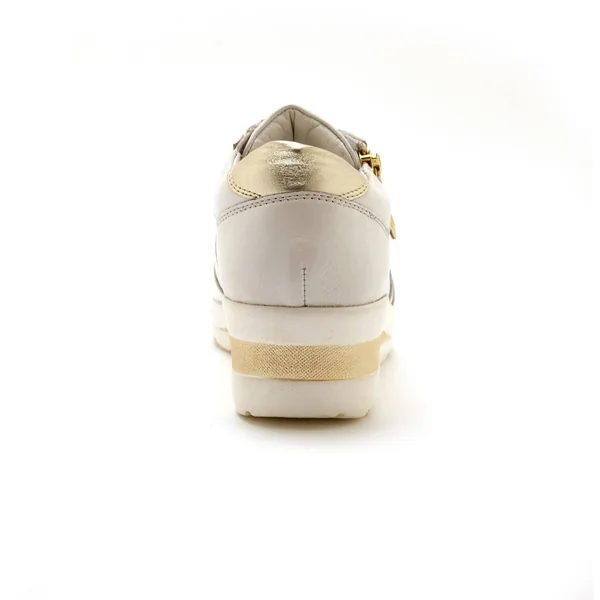 Derbies à lacets largeur confort, petit compensé, blanc