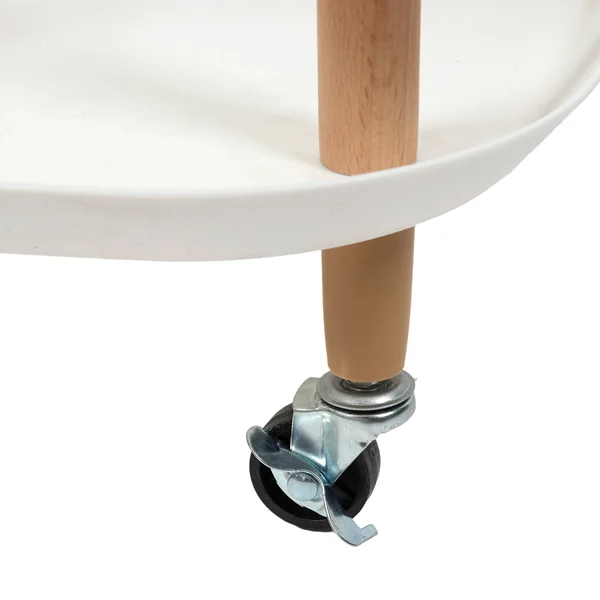 Desserte à roulette, 3 plateaux, blanc