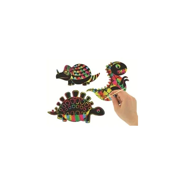 DINOSAURES A GRATTER DE 9 A 16 CM X 5 PCS