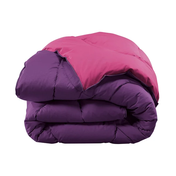 Edredon bicolore, fuchsia / aubergine