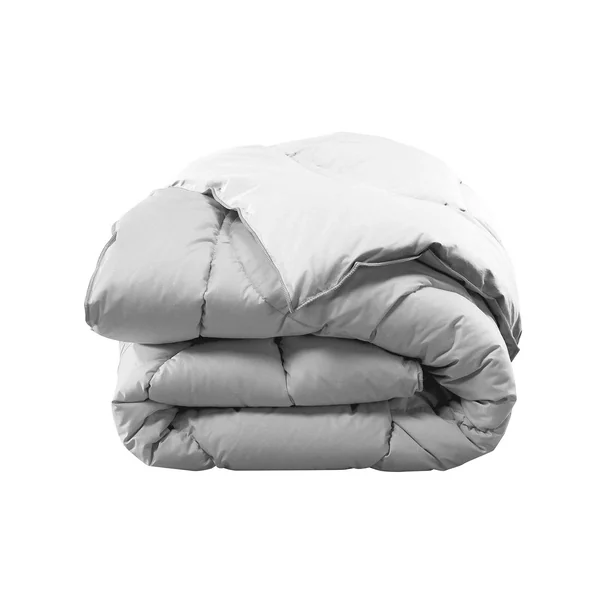 Edredon bicolore, gris + blanc