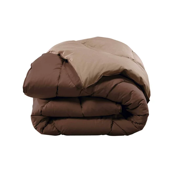 Edredon bicolore, taupe / chocolat