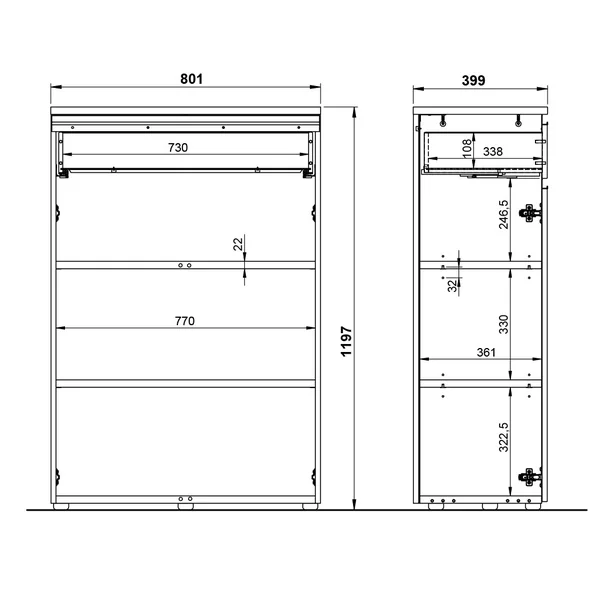 Ensemble de bureau 5 éléments coloris graphite Betina