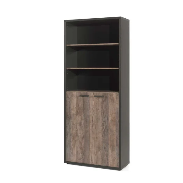 Ensemble de bureau contemporain marron/noir Carlos