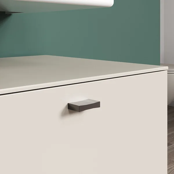 Ensemble de salle de bain complet cachemire/chêne Paolo