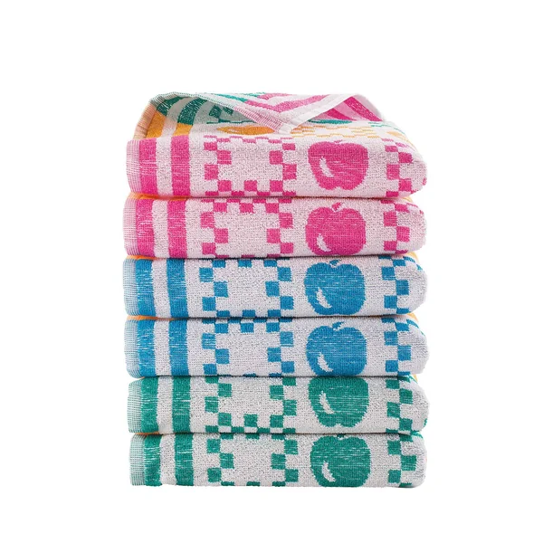 Essuie-mains éponge grande taille Pommes du verger - lots, multicolore
