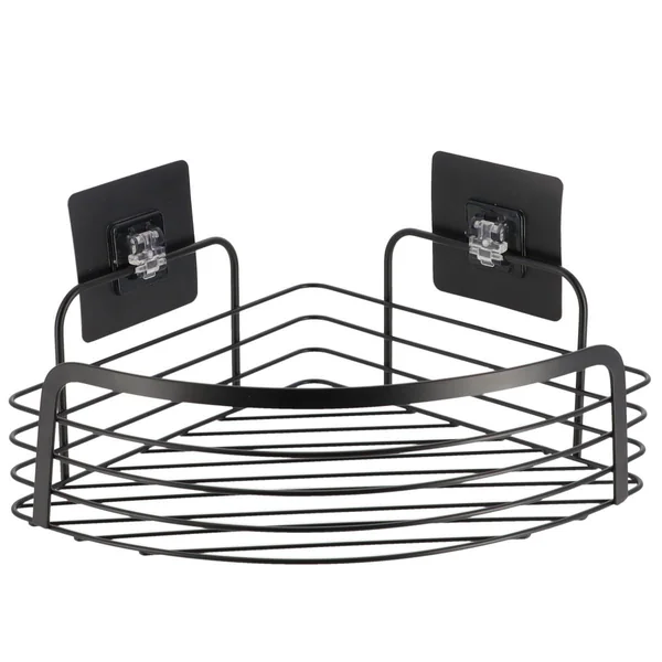 ETAGERE D ANGLE METAL SUR CARTES ADHESIVES 3M NOIR MAT