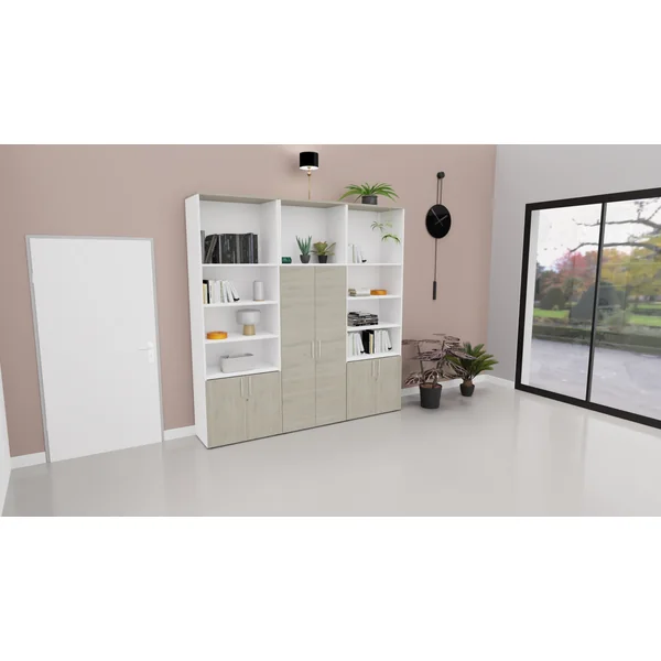 Etagère de bureau avec portes H 245 cm Métis