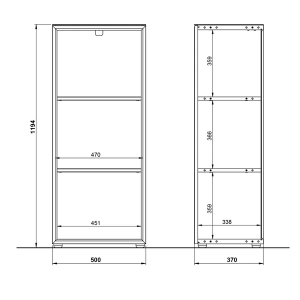 Etagère de bureau moderne hauteur 120 cm Monza