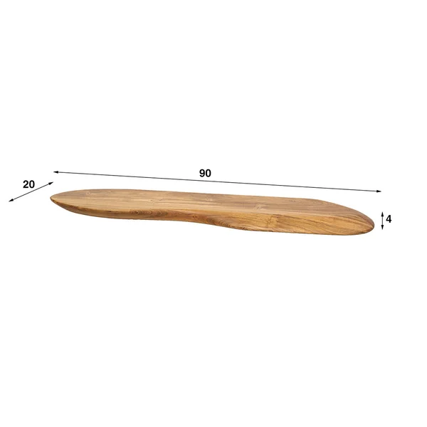 Etagère murale 90 cm en acacia massif naturel Estelle