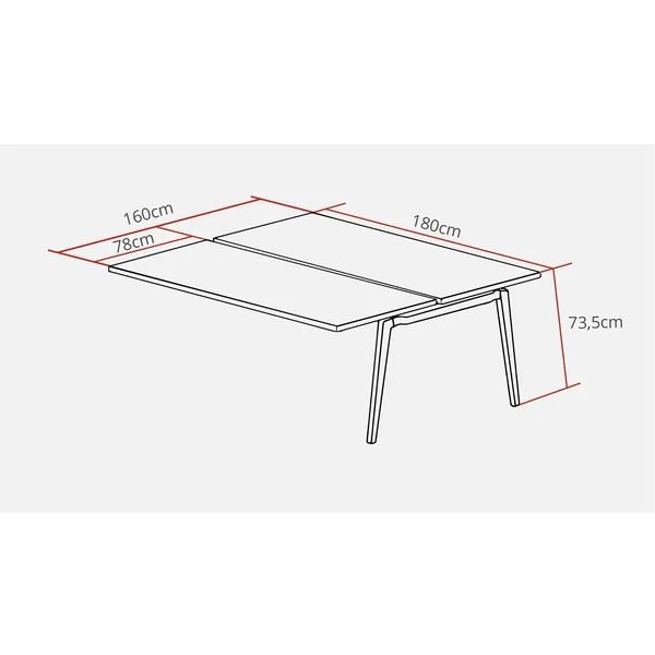 Extension pour bureau bench avec pieds en bois massif Oviedo