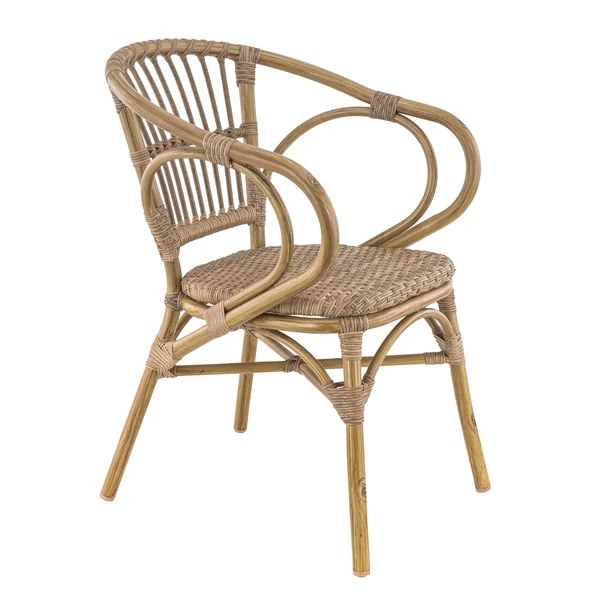 Fauteuil de brasserie empilable d'extérieur imitation rotin Mezia