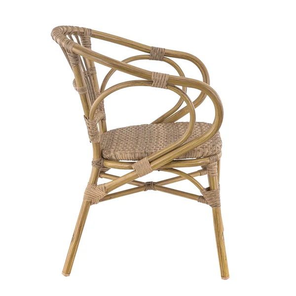 Fauteuil de brasserie empilable d'extérieur imitation rotin Mezia