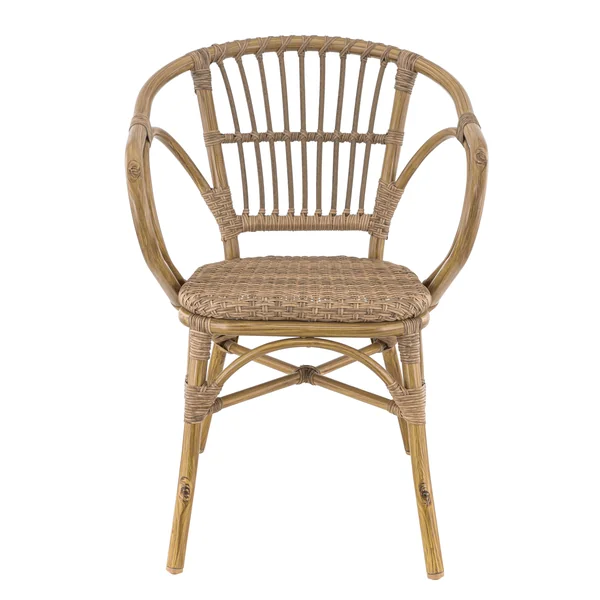 Fauteuil de brasserie empilable d'extérieur imitation rotin Mezia