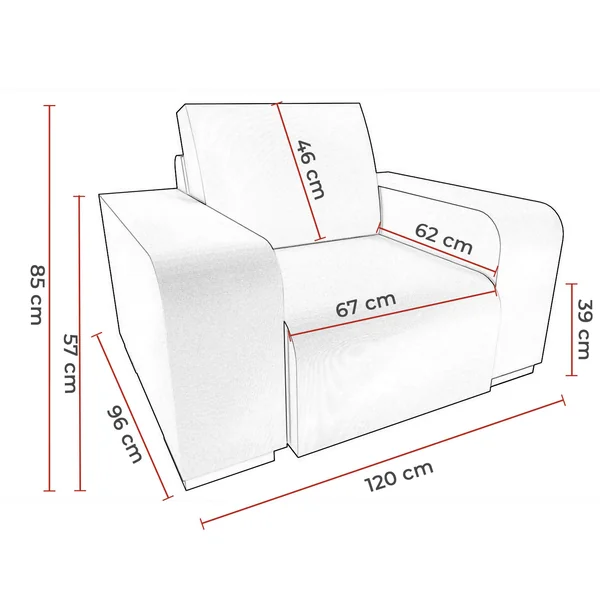 Fauteuil moderne en tissu Sofiane