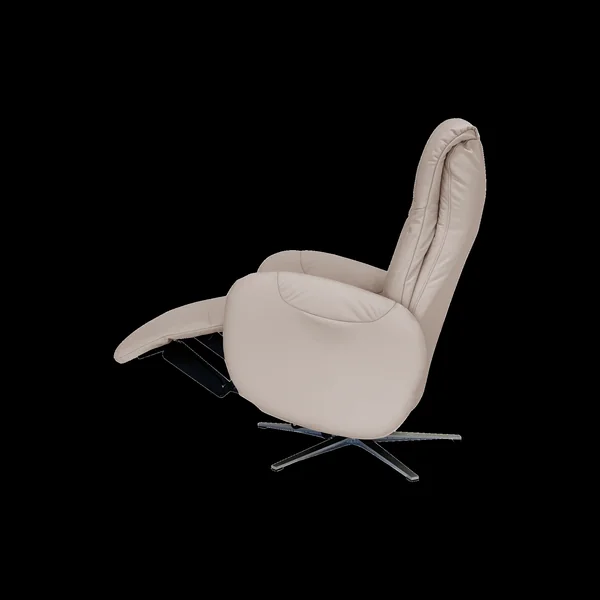 Fauteuil relax releveur cuir Charlie - Perle - Releveur 3 moteurs