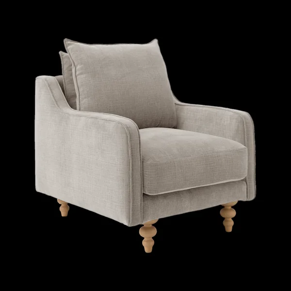 Fauteuil tissu Orso - Grège