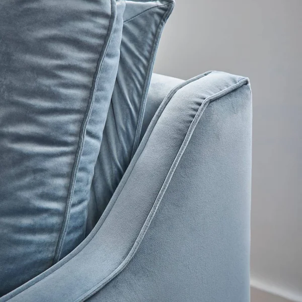Fauteuil velours Orso - Bleu gris