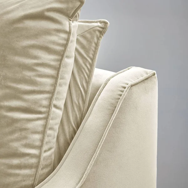 Fauteuil velours Orso - Ecru