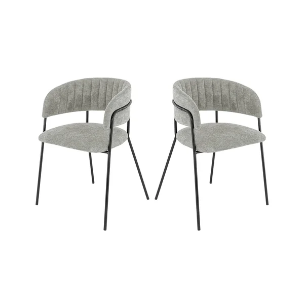 Fauteuils de restaurant en tissu Sileone (lot de 2)