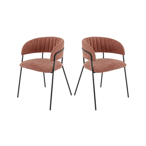 Fauteuils de restaurant en tissu Sileone (lot de 2)
