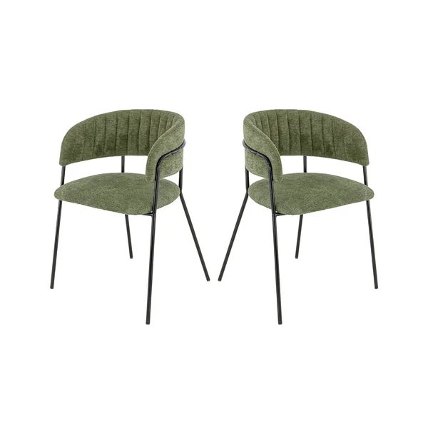 Fauteuils de restaurant en tissu Sileone (lot de 2)