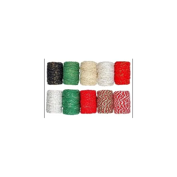 FICELLES NOEL BICOLORES 25MX1.5MM