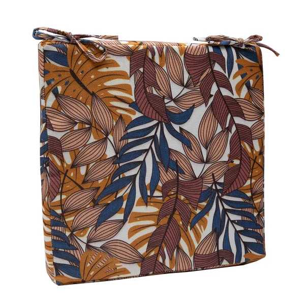 Galette de chaise imprimé feuillage - lot de 2, multicolore