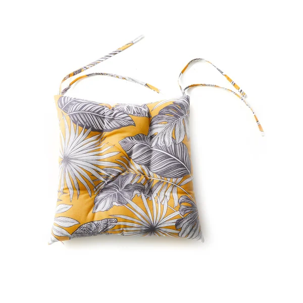 Galette de chaise imprimé tropical - lot de 2, jaune