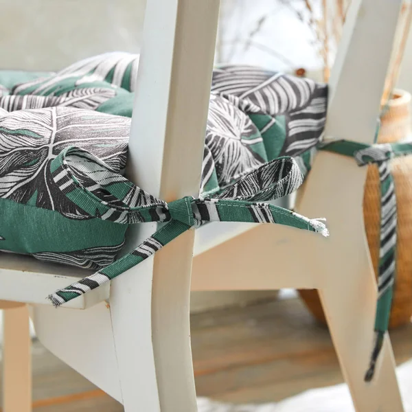 Galette de chaise imprimé tropical - lot de 2, vert