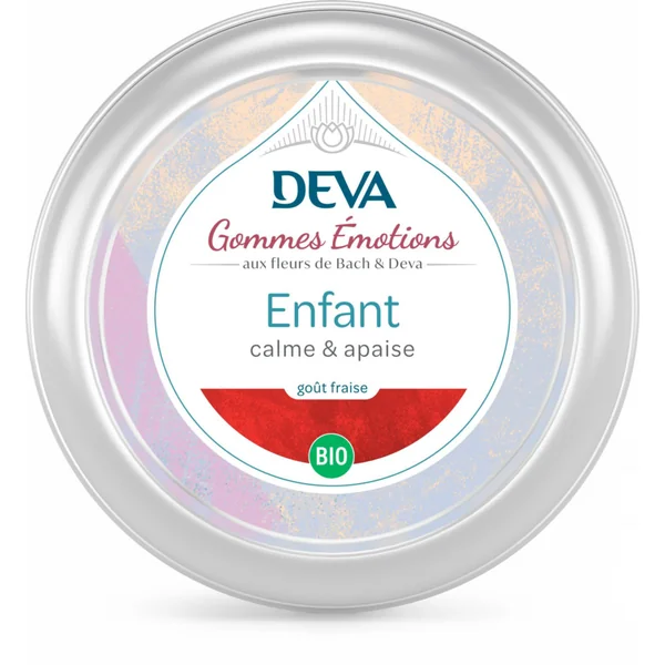 Gommes enfant calme et apaise bio et vegan goût fraise Deva - 45 g
