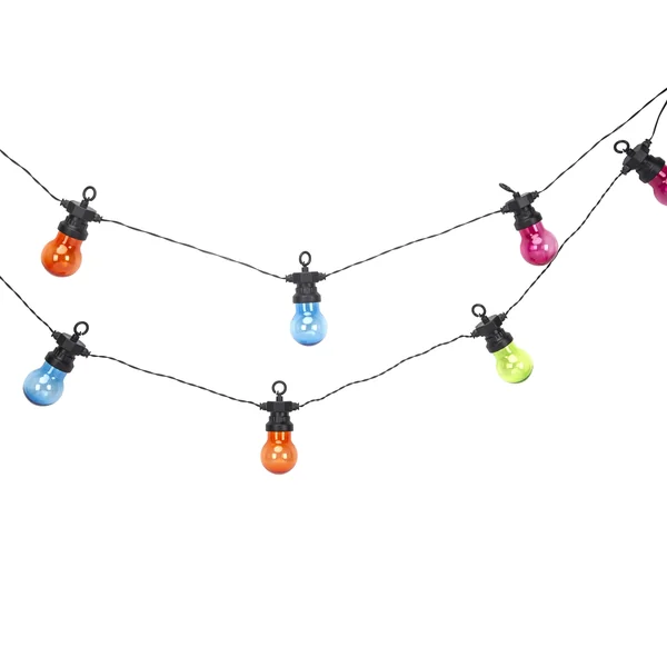GUIRLANDE SOLAIRE 10 BOULES MULTICOLORE L.4.8M