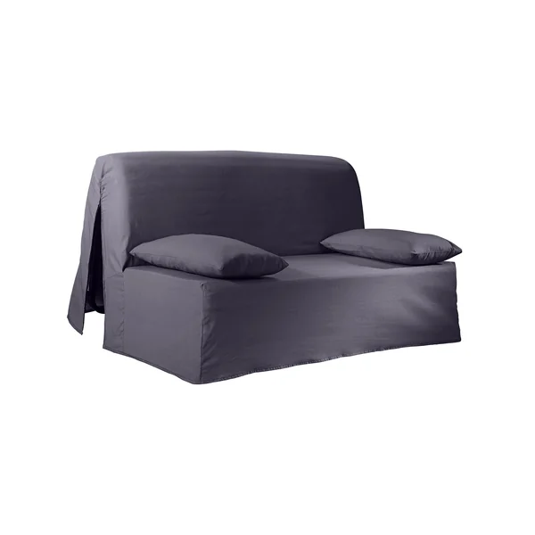 Housse canapé BZ bachette coton uni, gris anthracite