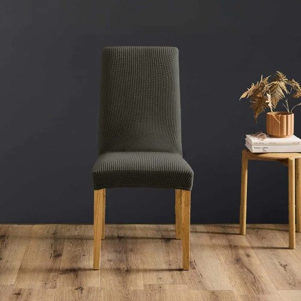 HOUSSE CHAISE 40X40X65CM GAUFRE UNI EXTENS. SACHA ANTHRACITE